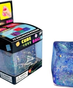 Squishy Stress Cube Squishy Slow Rising Fidget Cube Sensory for Anxiety Stress Relief High Density Ice Squeeze Ball Cubes ? (#03) : Toys & Games