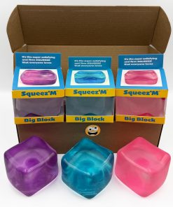 Premium Original Big Block Squeez'M Cube ?C 35% Larger Than The Standard Squishy Cube. Sensory Fidget Toy for Kids & Adults. Stress Relief. Focus & Play ?C Durable. Gift-Ready ?C ASTM Certified 3+ : Toys & Games
